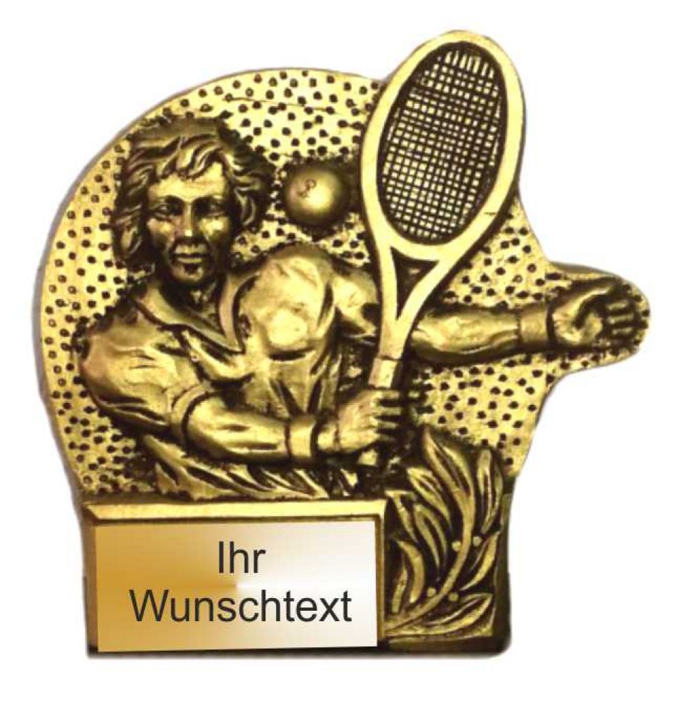 Schöne Resinafigur mit Tennismotiv