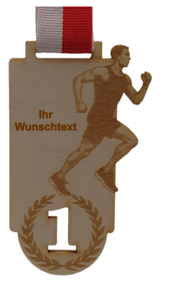 Preview: Holzmedaille mit Gravur