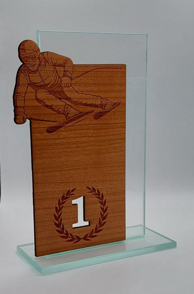 Holz-Glaskomination - in drei Größen lieferbar - 15 cm ab